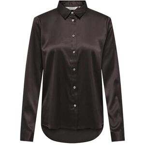 ONLY Onljane Life L/S skjorta WVN, Choklad tårta, L ONLY Onljane Life L/S skjorta WVN, Choklad tårta, L