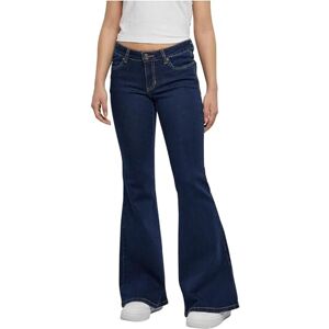 Urban Classics Dam Ladies Organic Low Waist Flared Denim byxor, Mid Indigo tvättad, 29 Urban Classics Dam Ladies Organic Low Waist Flared Denim byxor, Mid Indigo tvättad, 29