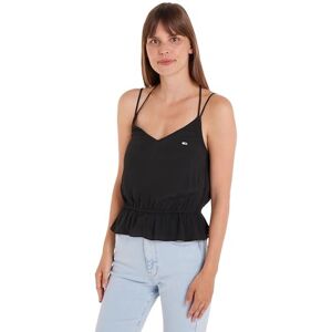 Tommy Jeans Dam TJW Essential Strappy TOP, svart, S, Svart, S Tommy Jeans Dam TJW Essential Strappy TOP, svart, S, Svart, S