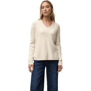 Street One V-hals strukturtröja mjuk beige 44 Street One V-hals strukturtröja mjuk beige 44