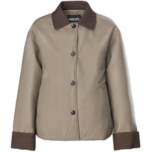 PIECES Short Jacket Pcjorma Corduroy-kort jacka, grå, XS dam, Greige, XS PIECES Short Jacket Pcjorma Corduroy-kort jacka, grå, XS dam, Greige, XS