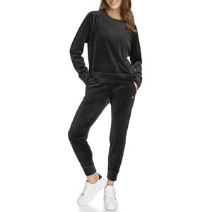 DKNY Damtröja, Platinum Velour-tröja, svart, stor, svart, L DKNY Damtröja, Platinum Velour-tröja, svart, stor, svart, L
