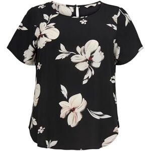 ONLY Carmakoma damer Carvica Life Ss Top WVN Noos t-shirt, Black Aop: florence Flower, 44 ONLY Carmakoma damer Carvica Life Ss Top WVN Noos t-shirt, Black Aop: florence Flower, 44