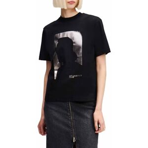 KARL LAGERFELD JEANS , Dam, Vanlig Kortärm Karl Tee, Vanlig Passform, Svart, M KARL LAGERFELD JEANS , Dam, Vanlig Kortärm Karl Tee, Vanlig Passform, Svart, M