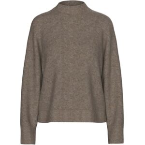 PIECES Pcmalou Ls High Neck Knit Pwp Bc, Morel, M PIECES Pcmalou Ls High Neck Knit Pwp Bc, Morel, M