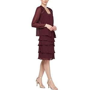 S.L. Fashions Damstickad jacka med djurplagg, klänning (petite and regular) klänning för speciella tillfällen, fikon, 48 SE S.L. Fashions Damstickad jacka med djurplagg, klänning (petite and regular) klänning för speciella tillfällen, fikon, 48 SE