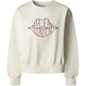 Pepe Jeans dam BERNIS sweatshirt, vit (MOUSSE WHITE), XL, Vit (Mousse vit), XL Pepe Jeans dam BERNIS sweatshirt, vit (MOUSSE WHITE), XL, Vit (Mousse vit), XL