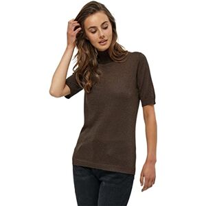 Minus Lima Roll Neck stickad polokrage dam, 486 skiffer brun Lurex, S Minus Lima Roll Neck stickad polokrage dam, 486 skiffer brun Lurex, S