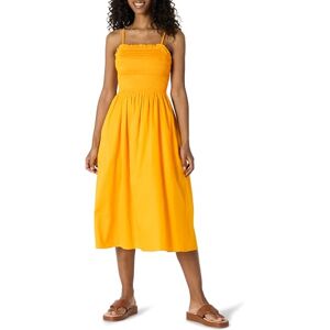 Amazon Essentials dam Aewm95854 normal passform smocked bodice midi-klänning (förpackning med 1), gul guld, S Amazon Essentials dam Aewm95854 normal passform smocked bodice midi-klänning (förpackning med 1), gul guld, S