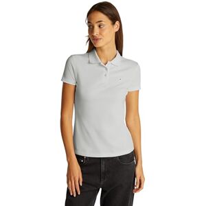 Tommy Jeans dam TJW Slim Essential Polo SS DW0DW20160 S/S Polo, vit (Ecru), S, Vit (Ecru), S Tommy Jeans dam TJW Slim Essential Polo SS DW0DW20160 S/S Polo, vit (Ecru), S, Vit (Ecru), S