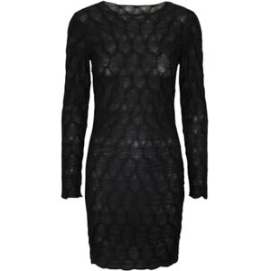 PIECES Bestseller A/S PCLOLA LS O-hals kort klänning, svart, S PIECES Bestseller A/S PCLOLA LS O-hals kort klänning, svart, S