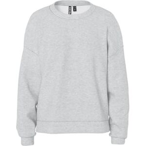 PIECES Damer Pcchilli Ls Loose Sweat Noos Bc sweatshirt, Ljusgrå melange, XS PIECES Damer Pcchilli Ls Loose Sweat Noos Bc sweatshirt, Ljusgrå melange, XS