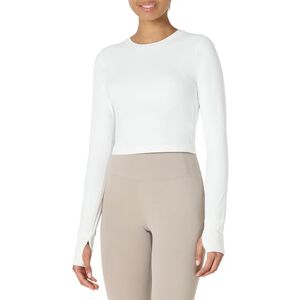 Amazon Essentials dam aktiv FormFlex Buttery Soft långärmad smal passform magtröja träningströja, vit, L Amazon Essentials dam aktiv FormFlex Buttery Soft långärmad smal passform magtröja träningströja, vit, L