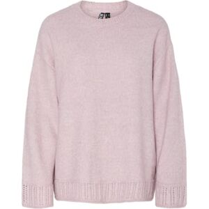 PIECES Pcorly Ls O-hals oversize stickad Pwp Bc, Dawn rosa, L PIECES Pcorly Ls O-hals oversize stickad Pwp Bc, Dawn rosa, L