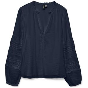 VERO MODA dam Vmtiffani Ls Top WVN Ga Ce, marinblå blazer, L VERO MODA dam Vmtiffani Ls Top WVN Ga Ce, marinblå blazer, L