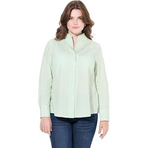 Ulla Popken damer stora storlekar överdimensionerade blus med storlek, ränder, kelkrage, långärmad 823544, Limetgrön, 60 SE Ulla Popken damer stora storlekar överdimensionerade blus med storlek, ränder, kelkrage, långärmad 823544, Limetgrön, 60 SE