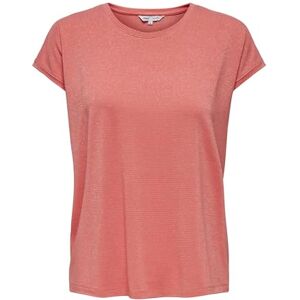 ONLY Onlclaudia S/S glitter randig topp JRS t-shirt, georgi persika, XXL ONLY Onlclaudia S/S glitter randig topp JRS t-shirt, georgi persika, XXL
