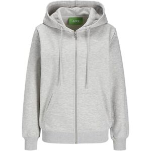 JACK & JONES JACK&JONES JXABBIE RLX LS Every Zip Hood SWT NOOS, Ljusgrå melange/tryck: ljus vit Jjxx logotyp, M JACK & JONES JACK&JONES JXABBIE RLX LS Every Zip Hood SWT NOOS, Ljusgrå melange/tryck: ljus vit Jjxx logotyp, M