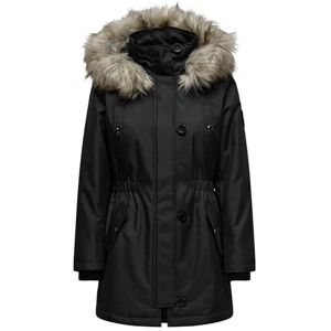 ONLY Bestseller A/S Dam ONLIRIS vinterparkas CC 2023 OTW kappa, svart/detalj: natur för, XS, Black/Detail:NATURE FUR, XS ONLY Bestseller A/S Dam ONLIRIS vinterparkas CC 2023 OTW kappa, svart/detalj: natur för, XS, Black/Detail:NATURE FUR, XS