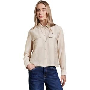 Street One damskjorta blus med bröstfickor, Slät sand beige, 46 Street One damskjorta blus med bröstfickor, Slät sand beige, 46