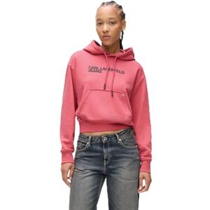 KARL LAGERFELD JEANS , Dam, Essentail Logo Hoddie, Regular Fit, Rosa, S KARL LAGERFELD JEANS , Dam, Essentail Logo Hoddie, Regular Fit, Rosa, S