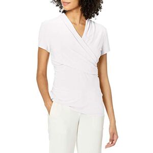 DKNY Dam kortärmad kors framdel kostym blus skjorta, Vitt, L DKNY Dam kortärmad kors framdel kostym blus skjorta, Vitt, L