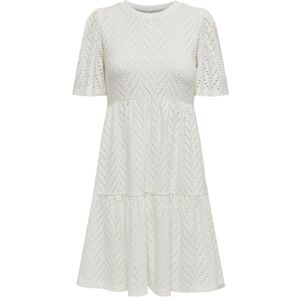 JDY Jacqueline de Yong damklänning broderie anglaiklänning med korta ärmar, Molndansare, S JDY Jacqueline de Yong damklänning broderie anglaiklänning med korta ärmar, Molndansare, S