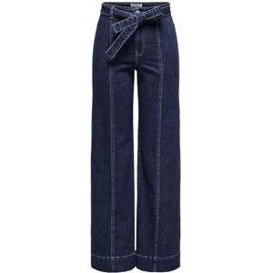 ONLY ONLMADISON Jeans med vida ben med hög midja, mörkblå denim, S, Mörkblå denim, S ONLY ONLMADISON Jeans med vida ben med hög midja, mörkblå denim, S, Mörkblå denim, S