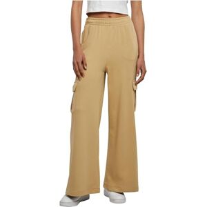 Urban Classics dam dam hög midja breda ben cargo Terry byxor, Unionbeige, 3XL Urban Classics dam dam hög midja breda ben cargo Terry byxor, Unionbeige, 3XL