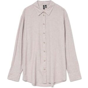 VERO MODA dam Vmlinn Ls Shirt WVN Noos, Måne kjol, M VERO MODA dam Vmlinn Ls Shirt WVN Noos, Måne kjol, M