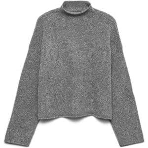 VERO MODA Vmmirla Ls highneck tröja, Medium grå melerad, S VERO MODA Vmmirla Ls highneck tröja, Medium grå melerad, S