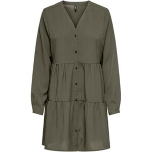 ONLY Onlnova Life Vis L/S Thea Button Dress, Kalamata, XL ONLY Onlnova Life Vis L/S Thea Button Dress, Kalamata, XL