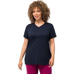 Ulla Popken dam funktionell skjorta, antibakteriell, V-hals, halvärm t-shirt, marinblå, 46/48/L Ulla Popken dam funktionell skjorta, antibakteriell, V-hals, halvärm t-shirt, marinblå, 46/48/L