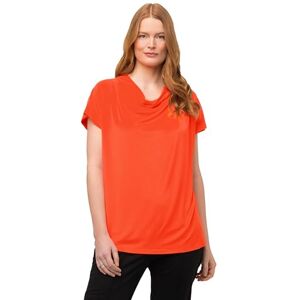 Ulla Popken , Damer, stora storlekar, t-shirt med vattenfall, Ljusorange, 50-52 Ulla Popken , Damer, stora storlekar, t-shirt med vattenfall, Ljusorange, 50-52