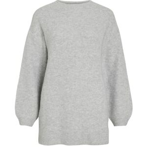Vila ssia L/S Crewneck tunika, Ljusgrå melange, M Vila ssia L/S Crewneck tunika, Ljusgrå melange, M