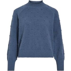 Vila Vituli O-Neck L/S stickad topp/su/Pb/1, Vintage Indigo, S Vila Vituli O-Neck L/S stickad topp/su/Pb/1, Vintage Indigo, S