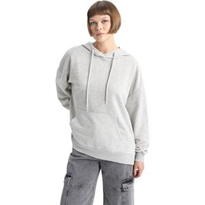 DeFacto damtröja – fashionabel huvtröja, sweatshirt och huvtröja för kvinnor – urval av huvtröjor, GRÅ, L DeFacto damtröja – fashionabel huvtröja, sweatshirt och huvtröja för kvinnor – urval av huvtröjor, GRÅ, L