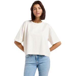 Lee Cropped Boxy Tee, ecru, S Lee Cropped Boxy Tee, ecru, S