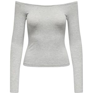 ONLY Onllive Love Life L/S off Shoulder Jrs, Ljusgrå Melange, XXL Dam, Ljusgråmelerad, XXL ONLY Onllive Love Life L/S off Shoulder Jrs, Ljusgrå Melange, XXL Dam, Ljusgråmelerad, XXL