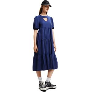 Desigual Kvinnors väst_Flora, 5096 Blue Ink Casual Dress, M Desigual Kvinnors väst_Flora, 5096 Blue Ink Casual Dress, M