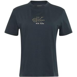 Calvin jeans kvinnors SS klassiska FOIL MONOLOGO TEE LV047D873G grafiska t-shirts, blå (Inkwell), XL, Blå (bläckbrun), XL Calvin jeans kvinnors SS klassiska FOIL MONOLOGO TEE LV047D873G grafiska t-shirts, blå (Inkwell), XL, Blå (bläckbrun), XL