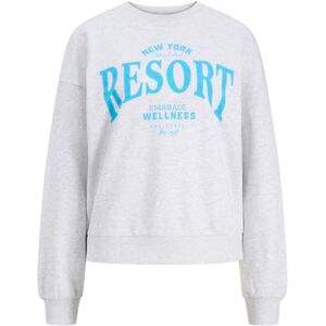 JJXX JACK & JONES Jxmerle Spring RLX Short Ls Crew SWT Ln, Vit melange, XL JJXX JACK & JONES Jxmerle Spring RLX Short Ls Crew SWT Ln, Vit melange, XL