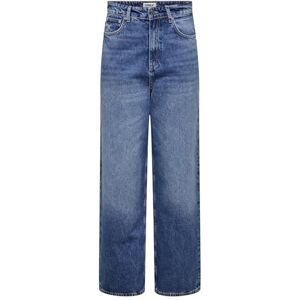 ONLY Onlpaulina Hw Baggy Wide DNM Cro, Mellanblå denim, 30W / 32L ONLY Onlpaulina Hw Baggy Wide DNM Cro, Mellanblå denim, 30W / 32L