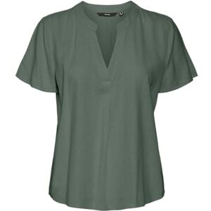 VERO MODA VMMYMILO SS V-hals topp WVN GA NOOS, Laurelkrans, M VERO MODA VMMYMILO SS V-hals topp WVN GA NOOS, Laurelkrans, M