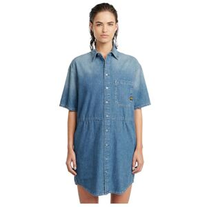 G-STAR Dam avslappnad dragsko Ss Wmn Casual klänning, Blå (Faded Isles Blue D26628-d946-h166), S G-STAR Dam avslappnad dragsko Ss Wmn Casual klänning, Blå (Faded Isles Blue D26628-d946-h166), S