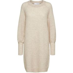 SELECTED FEMME BLACK Dam Slflulu Ls stickad klänning O-hals B klänning, Björk/detalj: melerad, XS SELECTED FEMME BLACK Dam Slflulu Ls stickad klänning O-hals B klänning, Björk/detalj: melerad, XS