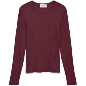 VERO MODA Awirwina Ls O-Neck Top Noos, zinfandel, M VERO MODA Awirwina Ls O-Neck Top Noos, zinfandel, M