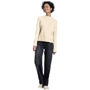 Street One tröja med ribbstruktur, Mjuk beige, 46 Street One tröja med ribbstruktur, Mjuk beige, 46