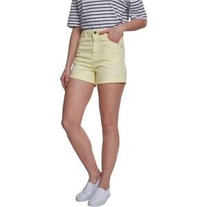 Urban Classics Dam, hög midja, stretch, twill shorts, Gul (pulvergul 01323), 36 Urban Classics Dam, hög midja, stretch, twill shorts, Gul (pulvergul 01323), 36