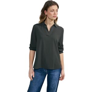 Cecil Seersucker Ruffle Blouse för kvinnor, Stark khaki, XL Cecil Seersucker Ruffle Blouse för kvinnor, Stark khaki, XL